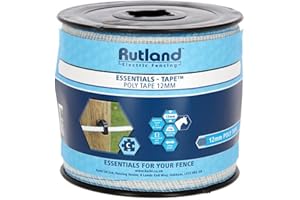 KERBL Rutland Essentials Poly Tape 12mm (200m),White/Blue