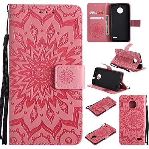 Coque Cuir Moto E4 Étui Housse en Cuir Ultra-mince Avec La Fonction Stand pour Motorola Moto E4 Étui (Rose) francais Coque Cuir Moto E4 Étui Housse en Cuir Ultra-mince Avec La Fonction Stand pour Motorola Moto E4 Étui (Rose) francais
