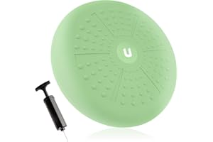 unycos - Cuscino Propriocettivo per Riabilitazione e l'Equilibrio Ø33/34 cm【Include Pompa | Esercizi E-Book】Disco Ortopedico Gonfiabile, Balance Board per Postura, Allenamento/Fitness (Basic/PureZen)