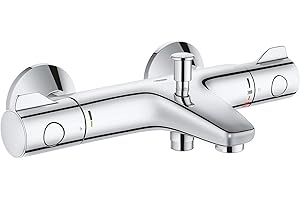 GROHE Mitigeur thermostatique Bain/Douche 1/2 Grohtherm 800 34569000, Argent