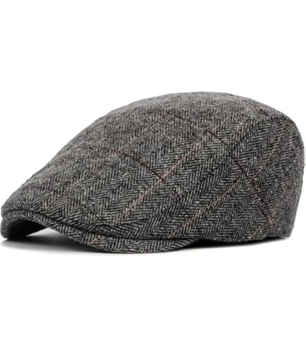 WYXDYSJWM Béret D'Automne En Velours Côtelé Homme - Chapeau Vintage Style Cabbie Réglable