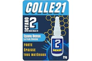 Super colla forte ciano Colle21 DENSE, flacone di 21 gr, Colla ciano densa, Colla cianoacrilato multi uso, colla professionale.