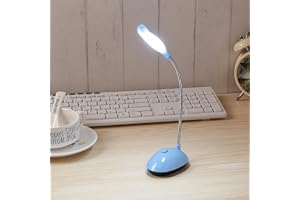 Small LED Desk Lamp for Study Reading Light, Home Office Bedroom College Dorm Room Essentials,White