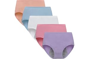 Anntry Chicas Grandes Algodón de protección Período Menstrual Bragas Adolescentes Malla Respirable Bragas a Prueba de Fugas Mujer (Debe Usar con Almohadilla o tampón)