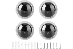 4st Dome Simulation Camera Fake CCTV Dummy med blinkande LED-ljus för hem och kommersiell Drivs av 2 * "AA" batterier