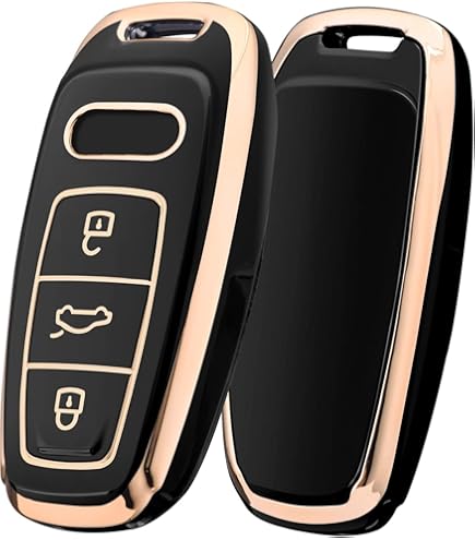 Kwmobile Hoes Voor Autosleutel Geschikt Voor Audi A6 A7 A8 Q7 Q8 3 Knops Autosleutel Keyless   Autosleutelbehuizing In Zwart   Carbon Design 633952279