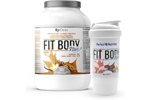 RCOCIO Batido Sustitutivo de Comida Pack con Vaso mezclado | Sustituto Alimenticio Dietetico alto en Proteinas | Ayuda para perder Peso | Chocolate - Vainilla - Fresa | (1KG, Vainilla)