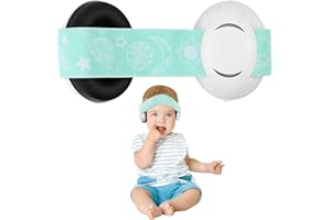 twirush Baby Ear Defenders, Baby Noise Cancelling Headphones Protectors Ear Defenders, Pressure-Free Ear Protectors with Soft Cushion and Adjustable Headband for Toddlers from 0 to 18 Months