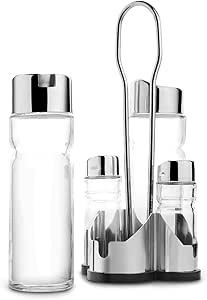 Sagaform Set Oliera E Acetiera In Vetro Con Tappi In Quercia – 2 Pezzi, Design Scandinavo, 8,5 Cm - 3