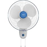 Havells Gatik Pro 400mm Wall Mount Fan | RPM: 1350 | Double string for Speed & Oscillation control | Thermal Overloaded Protected Motor | 100% Copper 