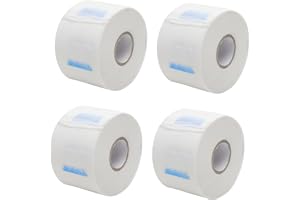 4 rullar 400 ark halsband frisör, hals papper frisör engångs halsskyddsgräs självhäftande nackband, vattenavvisande nackpapper engångs kräpppapper för salong barbershop rakning hår klippning