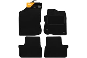 FSW - Car Floor Mats Fits Peugeot 208 2012-2019 - Black Carpet - Anti Slip Mat - Non Slip Car Floor Mat, Fitted With Clips & Granulated Backing - 4 Pc Floor Mat Only