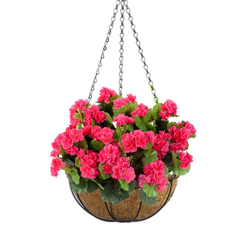 Mynse - Juego de cestas Colgantes de Coco con Flores Artificiales de