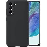 Coverzone Samsung Galaxy S21 Fe Uyumlu Silky Kılıf, Kamera Korumalı Silikon, Siyah