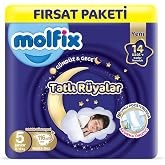 Molfix Tatlı R&uuml;yalar Fırsat Paketi 5 Beden Junior 116 Adet
