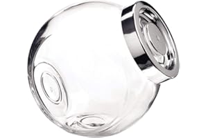 Rocco Bormioli Barattolo Pandora C/C Metallo, Trasparent, Inox, 12 cm