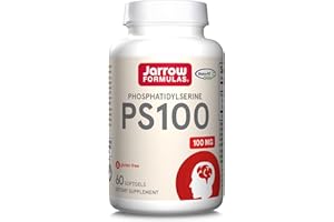 Jarrow Formulas PS 100 (phosphatidylsérine), à base de lécithine de tournesol, 100mg, 120 Capsules molles, Sans Gluten, Sans OGM