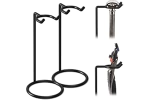 Linkidea Lot de 2 supports de rasoir de sécurité en acier inoxydable, support de rasoir de voyage, compatible avec rasoir de sécurité à long manche, Fusion 5, ProShield, Mach 3 (noir)
