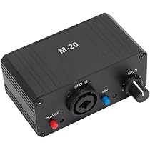 Préampli Microphone 48V Alim Fantôme - Gain Élevé Pour SM7B & Micros Dynamiques/Condensateur - Home Studio