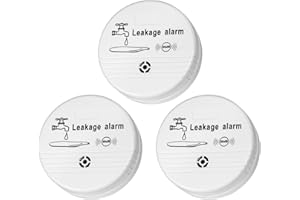 Fuers Rilevatore di acqua, 3 pezzi, rilevatore di acqua, con batteria, 90 dB, sensore di livello dell'acqua, rilevatore di livello dell'acqua, rilevatore di acqua, per cantine, bagni, lavanderia e
