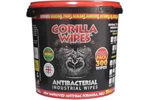 Gorilla Wipes Original - Bucket Of 300 Wipes - / AntiBacterial/Multi-Surface/Hand Wipes