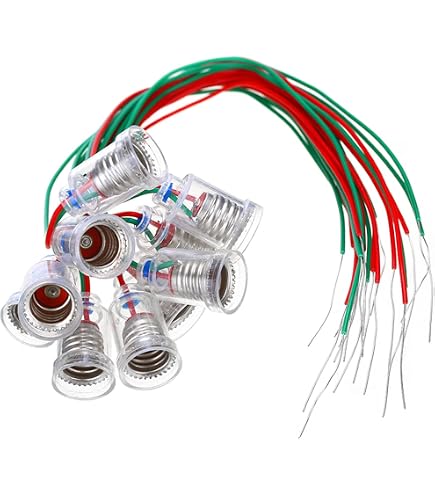 Lot De 15 Douilles E10 Avec Ampoules 3,8V - Supports Lampe Plastique Cuivre Noir Pour Projets Électriques Et Réparations