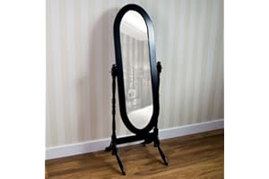 ‎VIDA DESIGNS Vida Designs Nishano Standspiegel, Schwarz, Schwenkbar