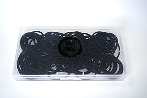 Crazy Bobble® 120 PCS Kids Hair Ties, Mini Hair Bands, No-Metal Hair Elastics, Small Ponytail Holders, Hair Accessories for Kids, Girls, Infants, Toddlers, 2.5cm in Diameter (Black)