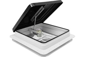 TESUGN Dachluke Dachfenster Dachhaube 42 x 42 cm Dachfenster Dachluke Vent Für Wohnwagen Oder Wohnmobil mit 14 x 14 Zoll Öffnung