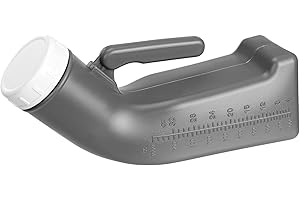 LAOJU Urinflasche für Männer Notfall Urinflasche 1.2L Tragbare Urinal Wiederverwendbare Mobile Toilette Kunststoff Urinflaschen mit Deckel für Reisen Camping Unterwegs