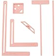 UPTTHOW 6Pcs Bookbinding Easy Scrapbooking Tool for Starter, Complete Great Stencils and Cutter Guide Kit Can Be Made Into Notebook Calender Junk Journal Handbook