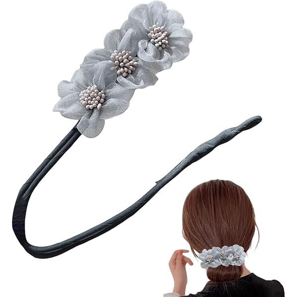 4er-Set Blumen-Dutt-Rollen Aus Organza – Einfacher Dutt-Maker Für Frauen & Mädchen