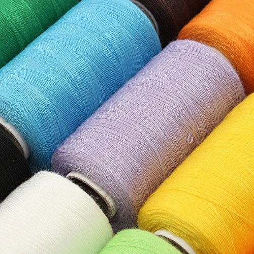 KING DO WAY Naehgarn 24 farben 1000 meter polyester naehgarne spulen naehmaschine zubehoer Naehmaschinengarn - 6