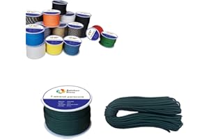 RainbowStone Paracord 7-Strand 550lb Strength 4mm Utility Rope Multiple Color 15/30/50/100m reel…