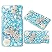 Produktbild Spritech (TM) 3D handgemachte Mode Frauen Ipod Touch 6 Fall Luxus voller Diamant-Design Bling Big Strass Schmetterling Loverly Blumendekor freie harte Caver iPod Touch 6