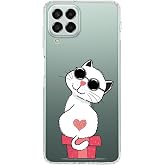 PrintiFy Samsung Galaxy M33 Uyumlu Kamera Korumalı Kapak Coolcat Tasarımlı Şeffaf Kılıf