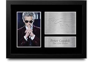 HWC Trading FR A4 Peter Capaldi Dr Who Doctor Cadeaux Imprimé Signé Autographe Photo pour les fans d’émissions de télévision - A4 Encadré