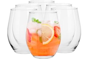 TREND FOR HOME Grand Verre à Eau 624 ml Lot de 6 Verres à Vin Verre Cocktail Verre Aperol Spritz Verre à Cocktail Verre a Spritz Verre Long Drink Gobelets Verre Cafe | Verre Transparent | Sofia