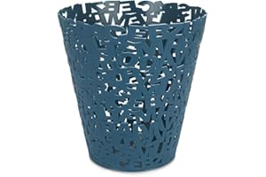 Balvi Cestino Letters Colore Blu Cestino Originale di Design con Lettere Ideale per uffici, casa e sc