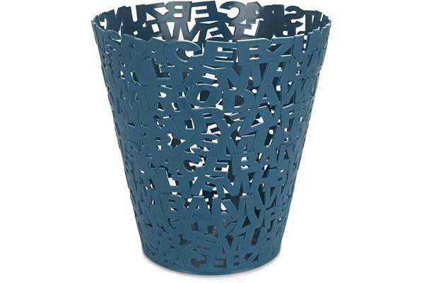 Balvi Corbeille à Papier Letters Couleur Bleu Corbeille à Papier Design Original en Lettres Idéal pou