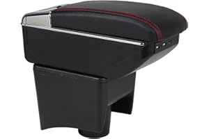 OYHCM Reposabrazos Central para VW POLO Mk5 6R Vento 2010-2018 Apoyabrazos con Doble Almacenamiento, Fácil de Instalar, Consola Central para Coche, Accesorio Personalizado Negro