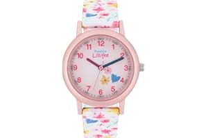 Prinzessin Lillifee Armbanduhr Mädchen Kinder Quarzuhr Analog, mit Textil Armband, 3 bar Wasserdicht, Kommt in Uhren Geschenk Box
