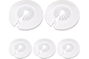 Molain 5 stycken vattenrörsskydd, sanitära täckplattor, avloppsrör, PP-plast radiatorrozett, toalettrörsskydd för vattenrör