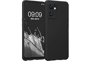 kwmobile Carcasa Compatible con OPPO Find X5 Lite Funda - Bordes elevados anticaídas - Case de TPU y Silicona con Interior de Microfibra - Negro Mate