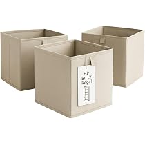 3er Set Aufbewahrungsbox für Billy Regale in Beige