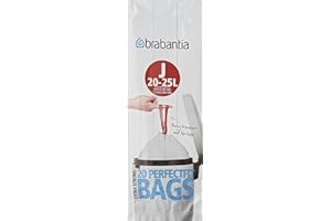 Brabantia 115585 PerfectFit Sac de poubelle pour Bo Touch Bin Plastique Blanc 0,1 x 47 x 54 cm