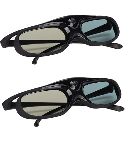 Valerion DLP Link 3D Glasses, Rechargeable Active Shutter Eyewear