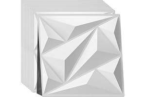 JOLOV 3D Pannelli da Parete 30 x 30 cm, 12 Pezzi PVC Pannelli Decorativi 3D per Parete, Riciclabile, Impermeabile, Termoresistente per Interno, ufficio, sala giochi (30 * 30cm, S188)