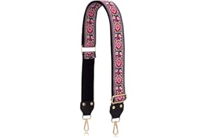 A ALLZEDREAM - Tracolla di ricambio per borsa a tracolla, 5,1 cm di larghezza, regolabile, con paillettes ricamate in pizzo