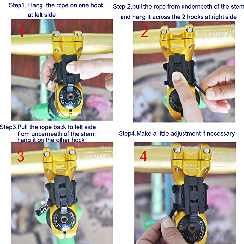 upanbike Bike Motorrad hnadlebar Vorbau Halterung Bike Mount Double Seil Strap Lock kompatibel mit Universal Telefon und GPS, schwarz